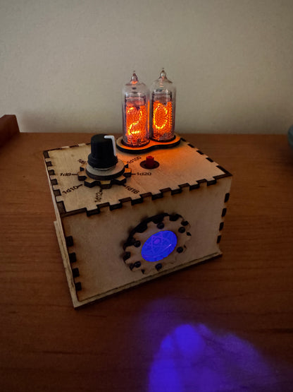 The Quantum Entropy Engine: Nixie Tube Dice