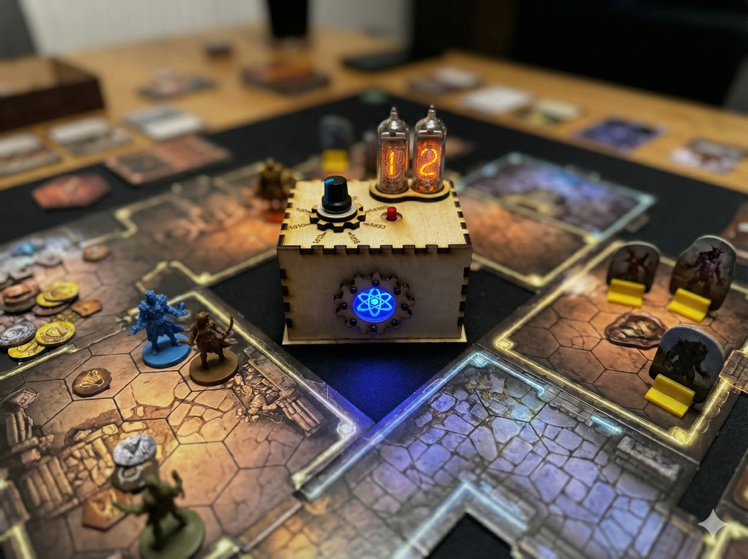 The Quantum Entropy Engine: Nixie Tube Dice