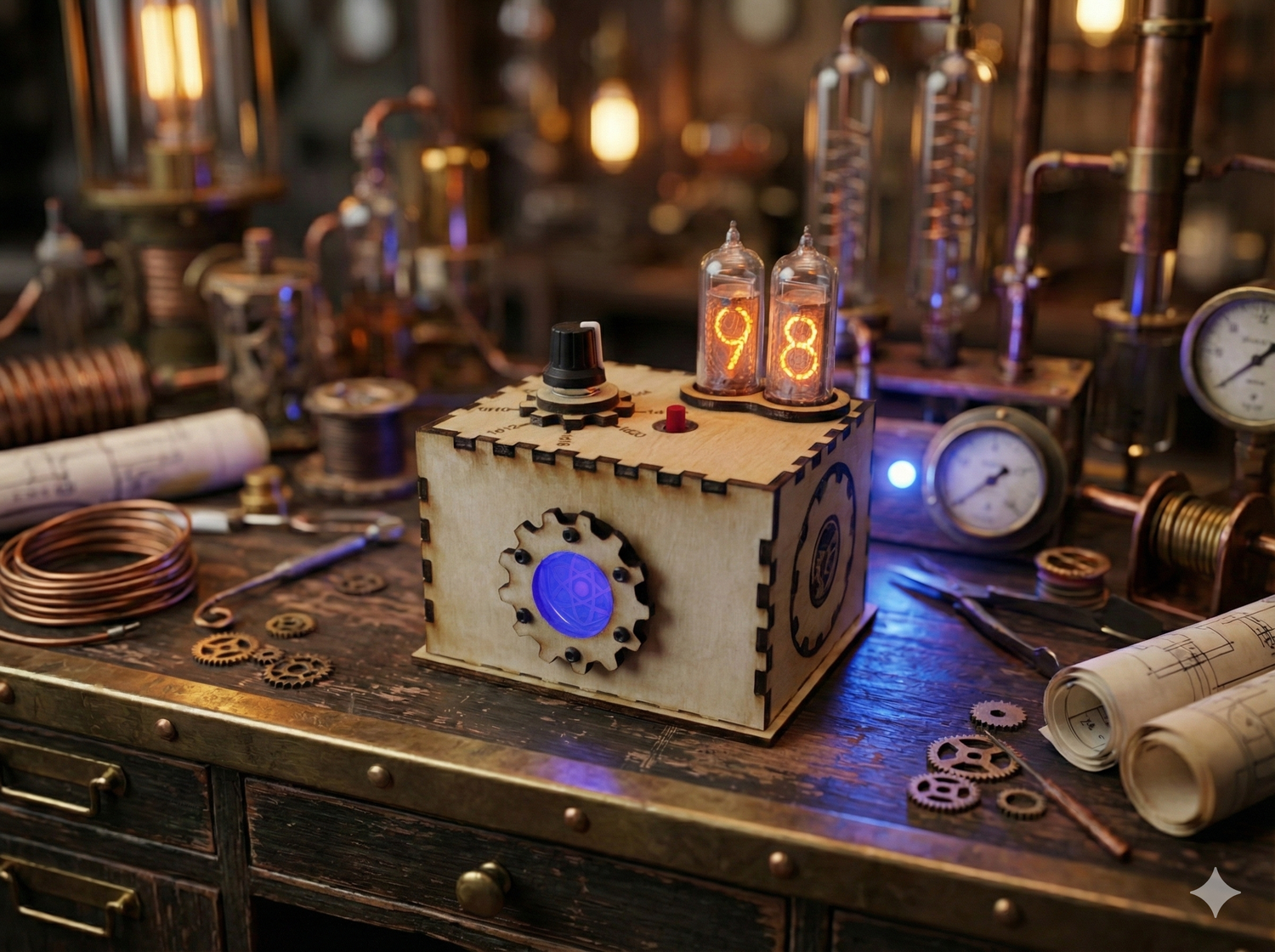 The Quantum Entropy Engine: Nixie Tube Dice
